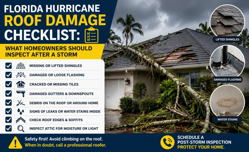 Florida Hurricane Roof Damage Checklist What Homeowners Should Inspect After a Storm